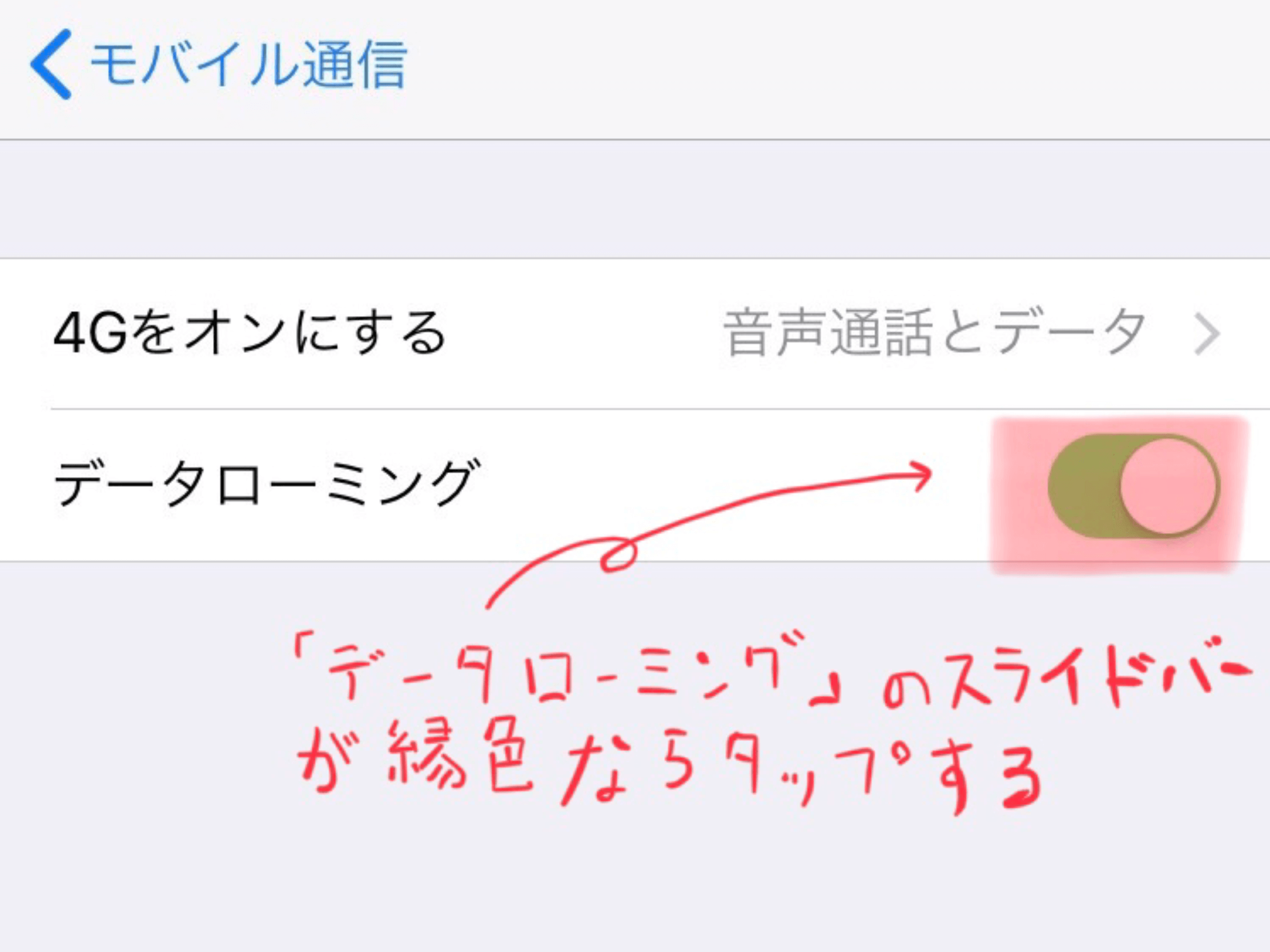 iPhoneの設定アプリのスクリーンショット3