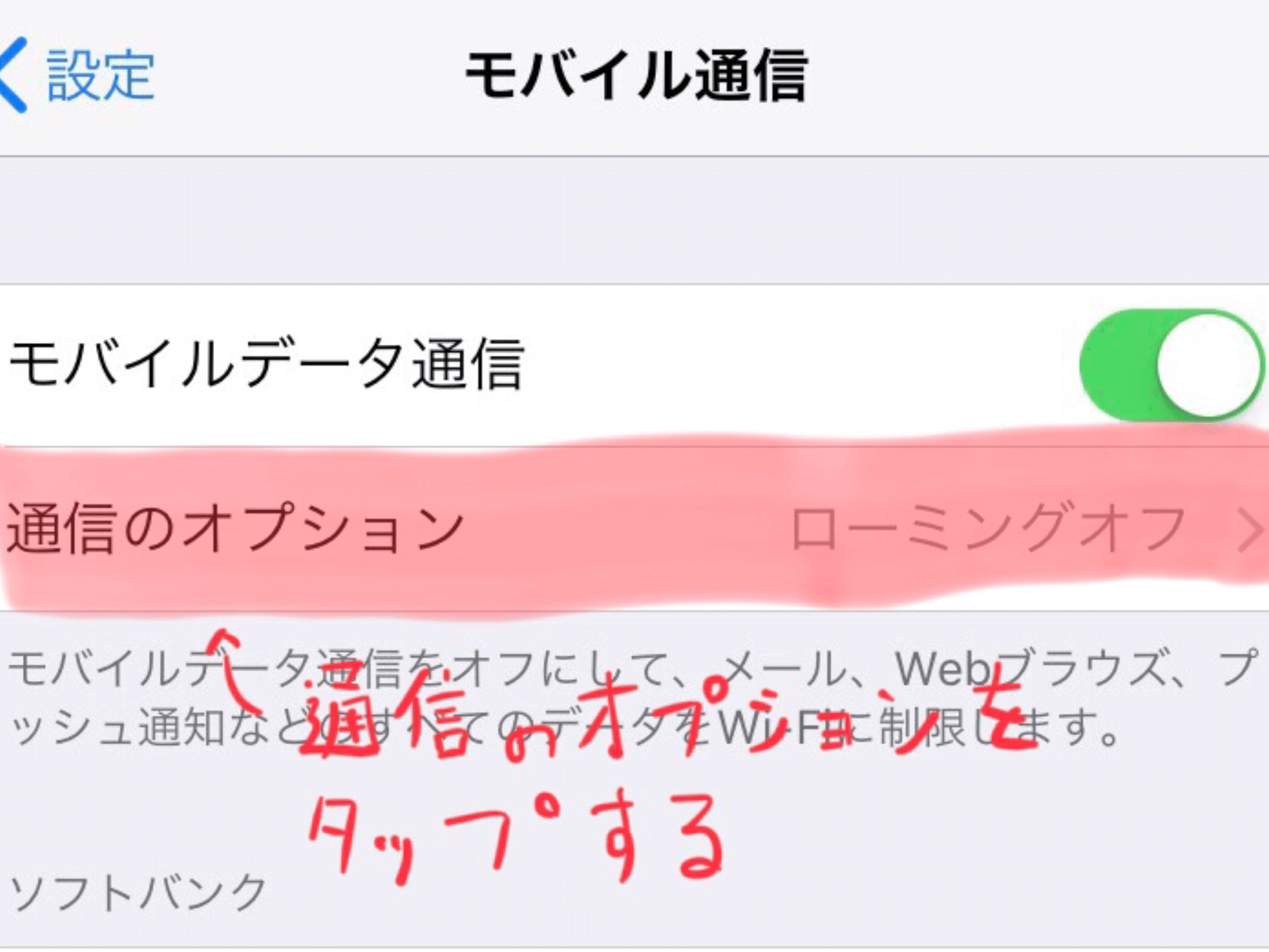 iPhoneの設定アプリのスクリーンショット2