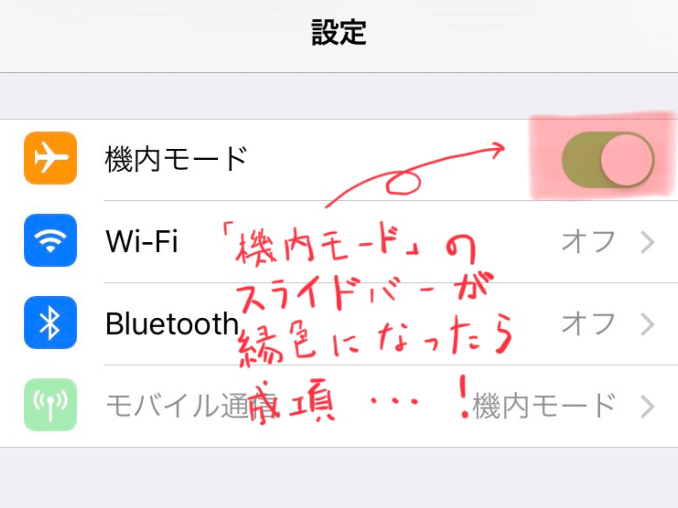 iPhoneの設定アプリのスクリーンショット2