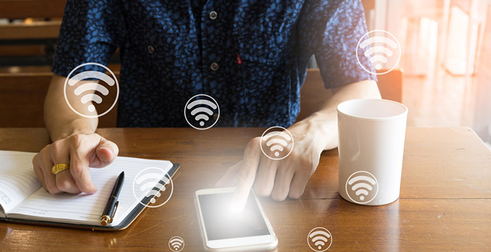 スマホでデータ通信速度制限をかけられないためにも普段からWi-Fiに繋げている画像