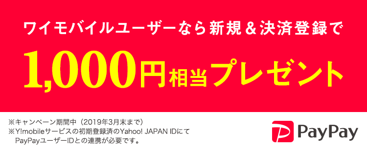 Y!mobile(ワイモバイル)のキャンペーン②