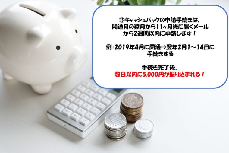 DMM光のキャッシュバック受取方法