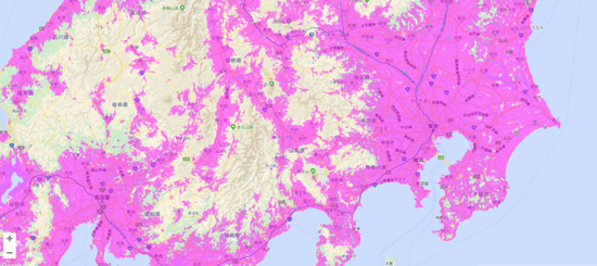 WiMAX対応エリア