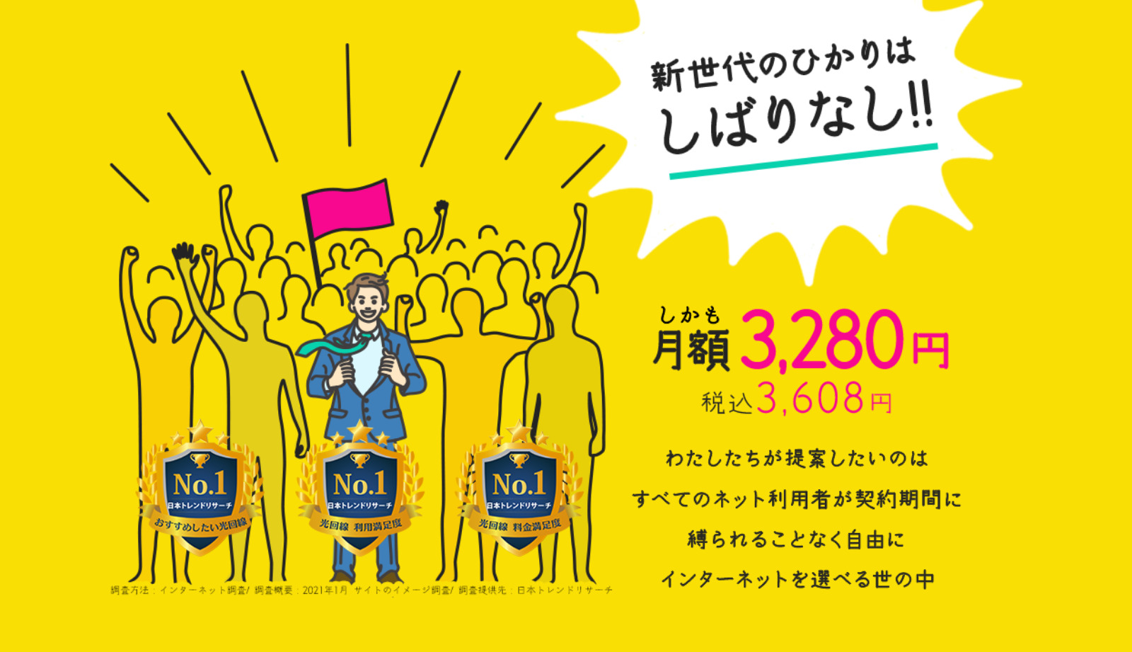 おてがる光の違約金