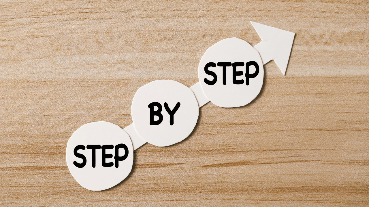 stepと書かれた紙